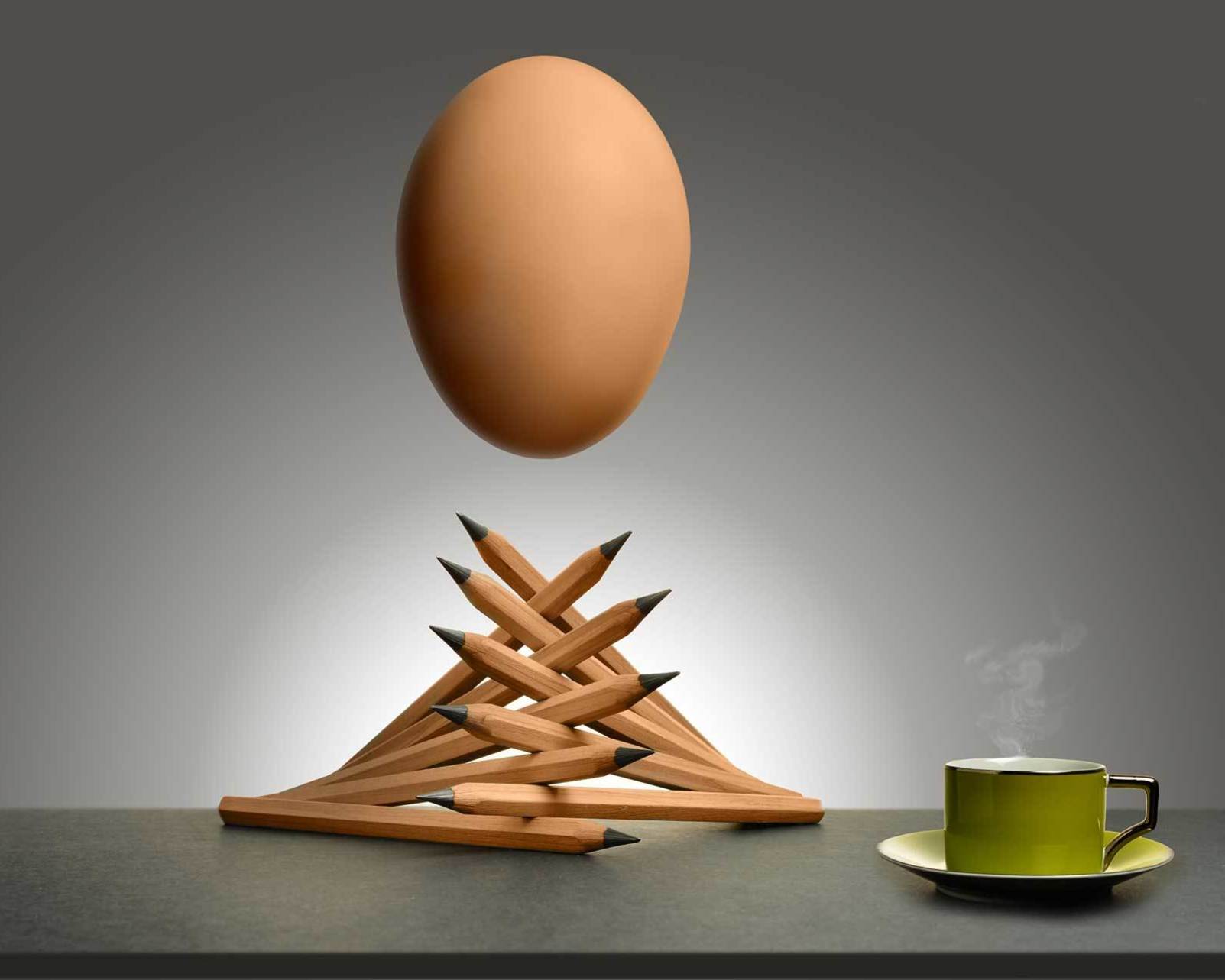 Egg With Pencil